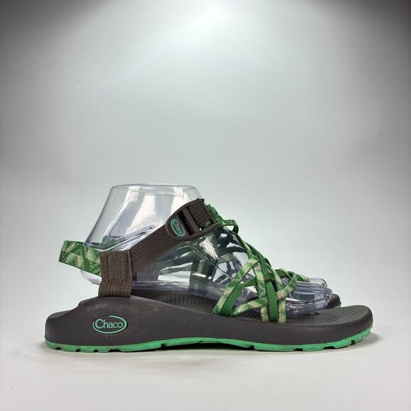 Chaco ZX/3 Green Gray Strappy Hiking Outdoor Classic Sandals Women’s Size 10 - Picture 1 of 8